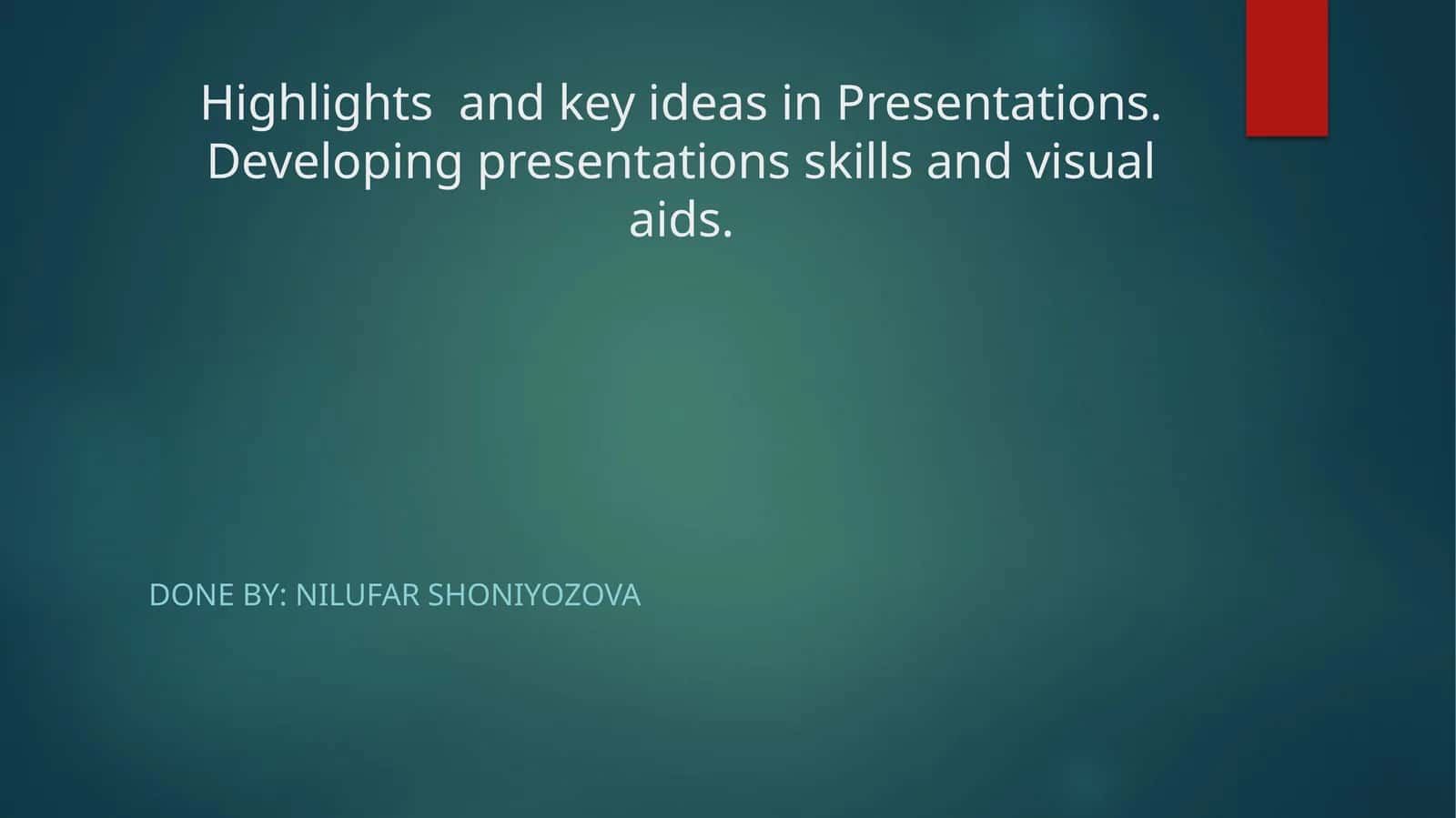 Presentations