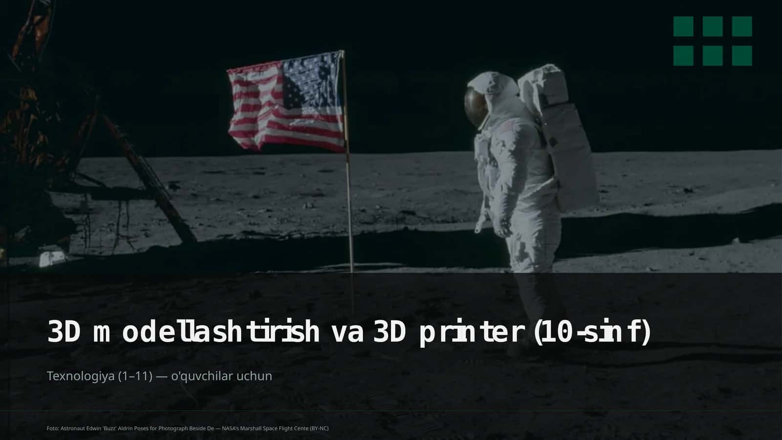 3D modellashtirish va 3D printer (10-sinf)