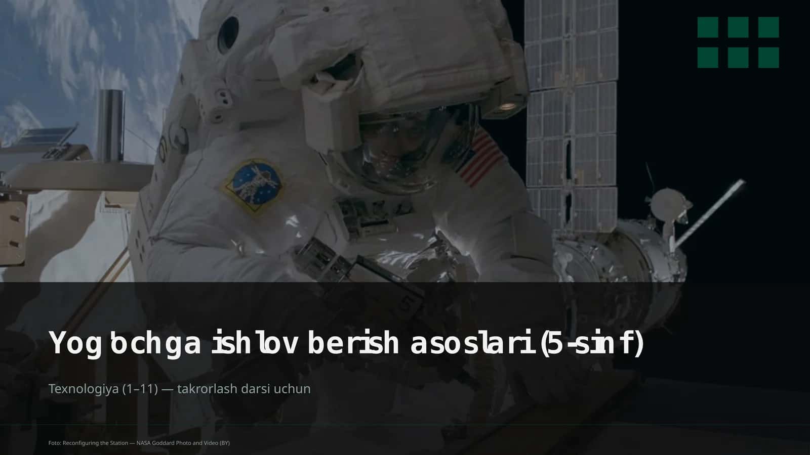 Yog'ochga ishlov berish asoslari (5-sinf)