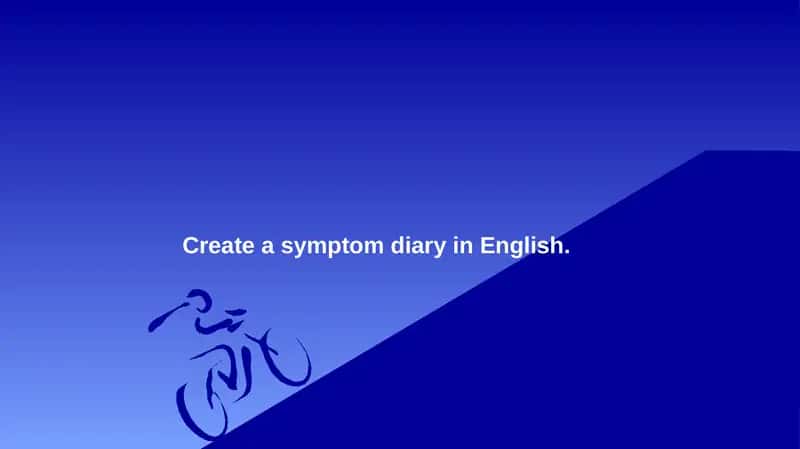 Create a symptom diary in English.