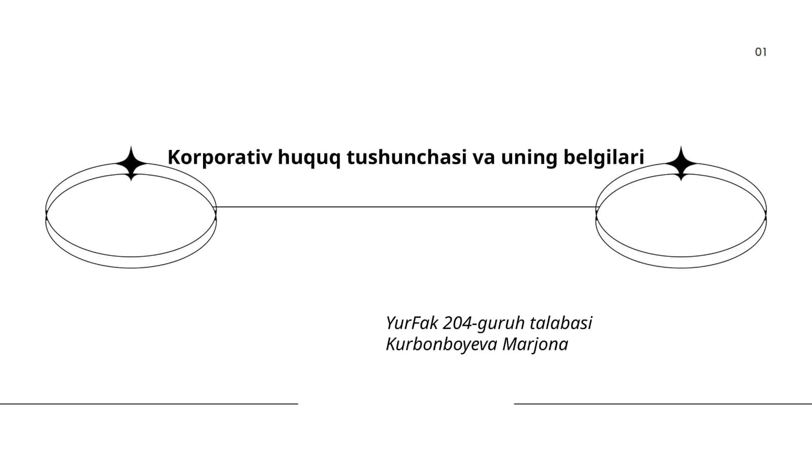Korporativ huquq tushunchasi va uning belgilari