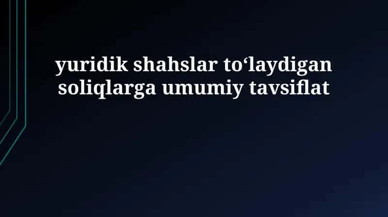 Soliq turlari
