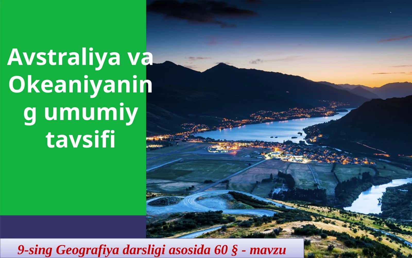 Avstraliyava Okeaniyaning umumiy tavsifi 1