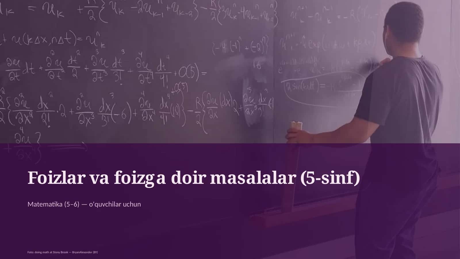 Foizlar va foizga doir masalalar (5-sinf)