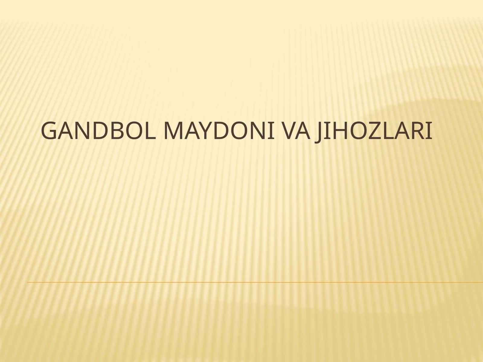 Gandbol maydoni jihozlari