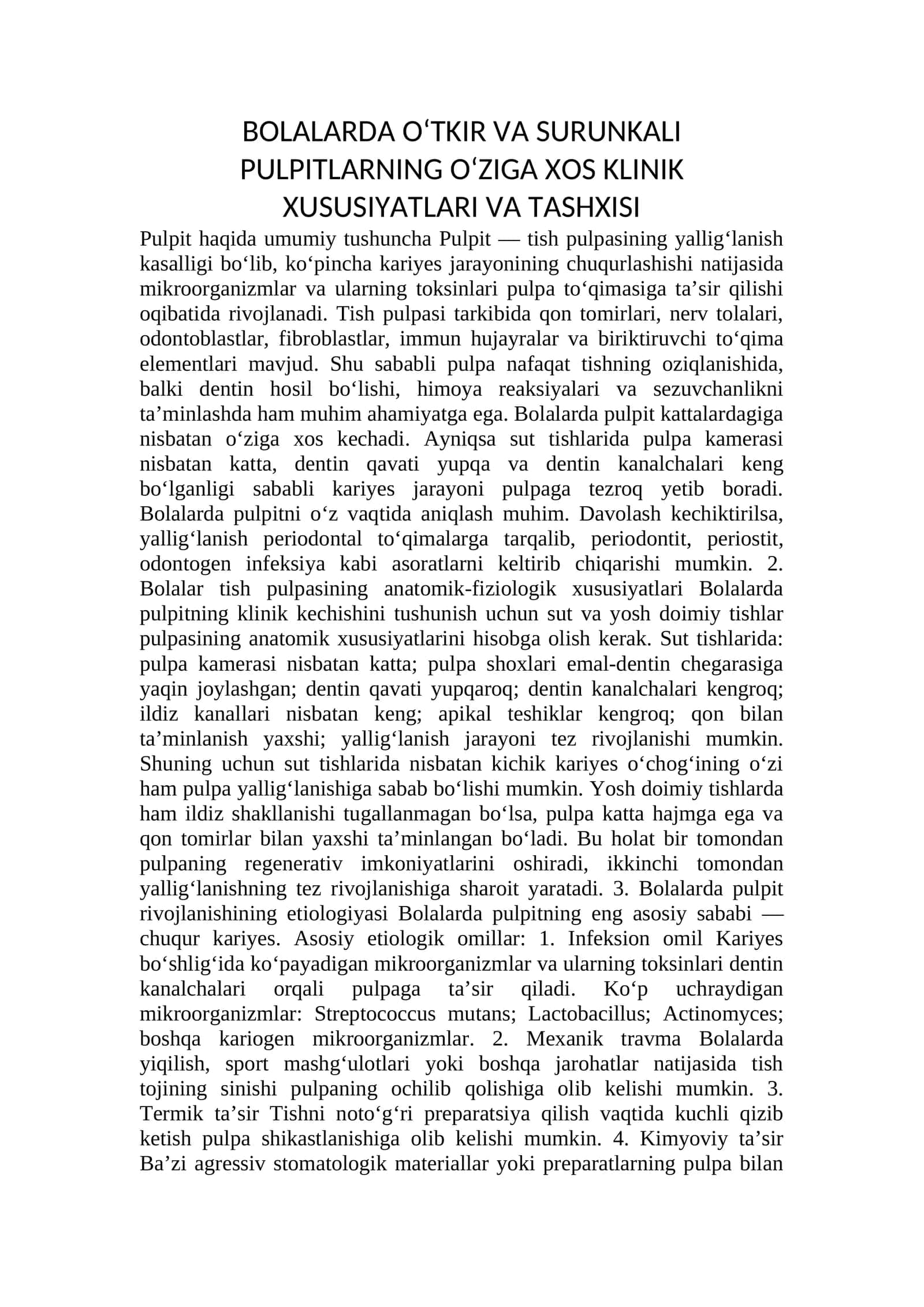 O‘TKIR VA SURUNKALI PULIT