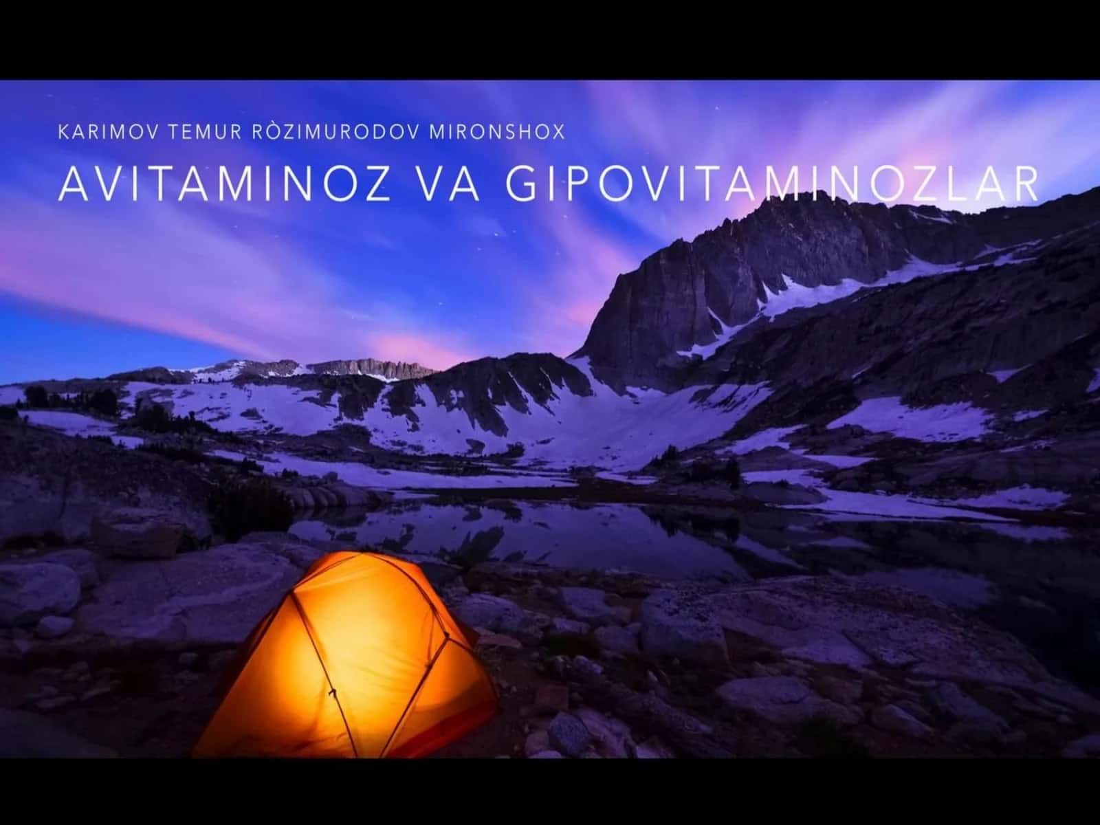 Avitaminoz va gipovitaminoz