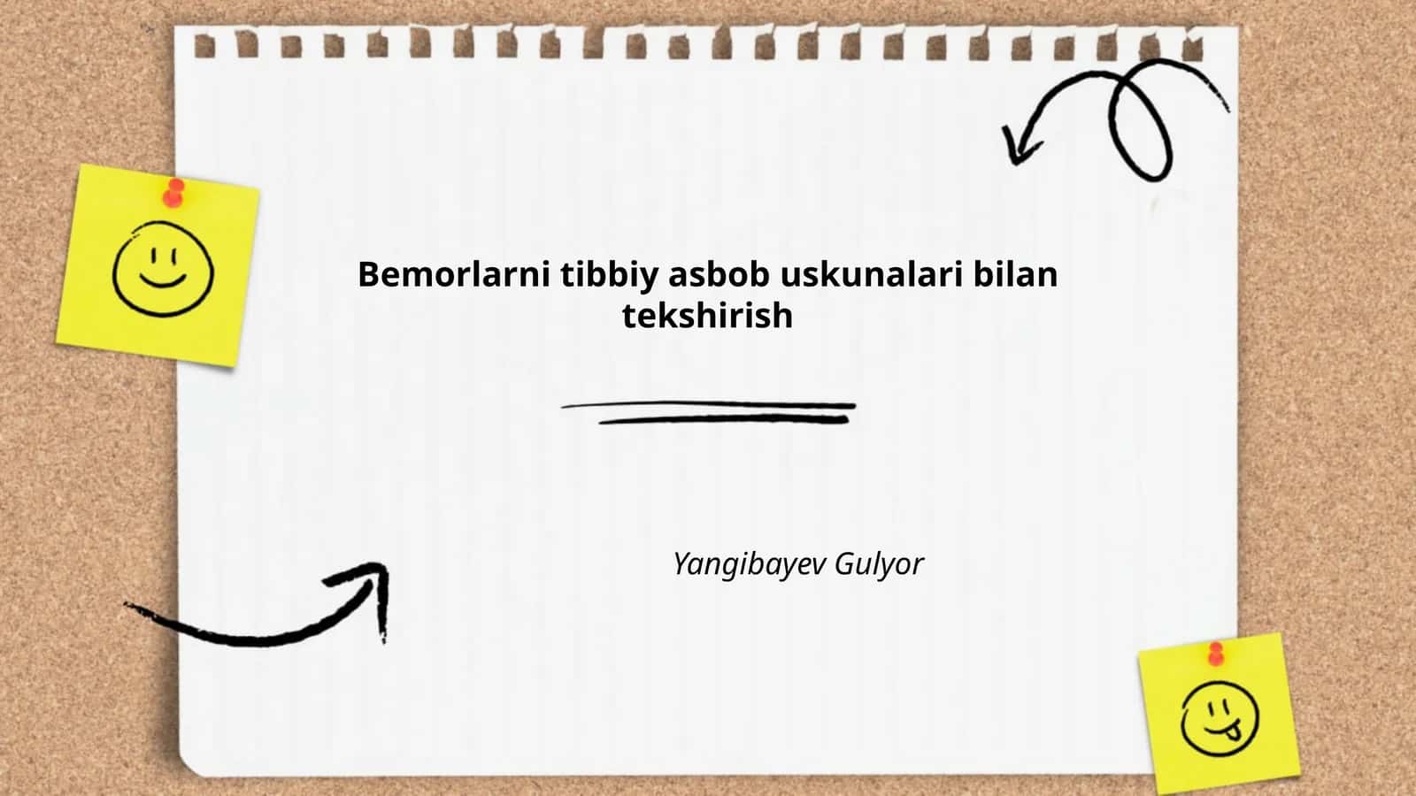 Bemorlarni tibbiy asbob uskunalari bilan tekshirish