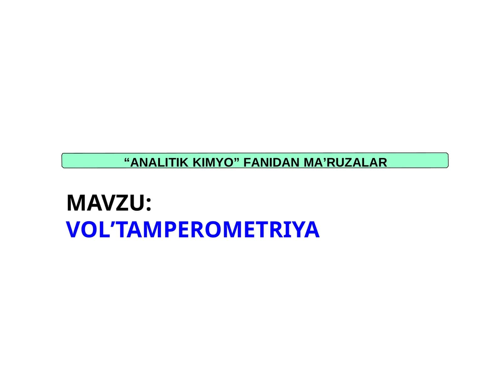 VOL’TAMPEROMETRIYA