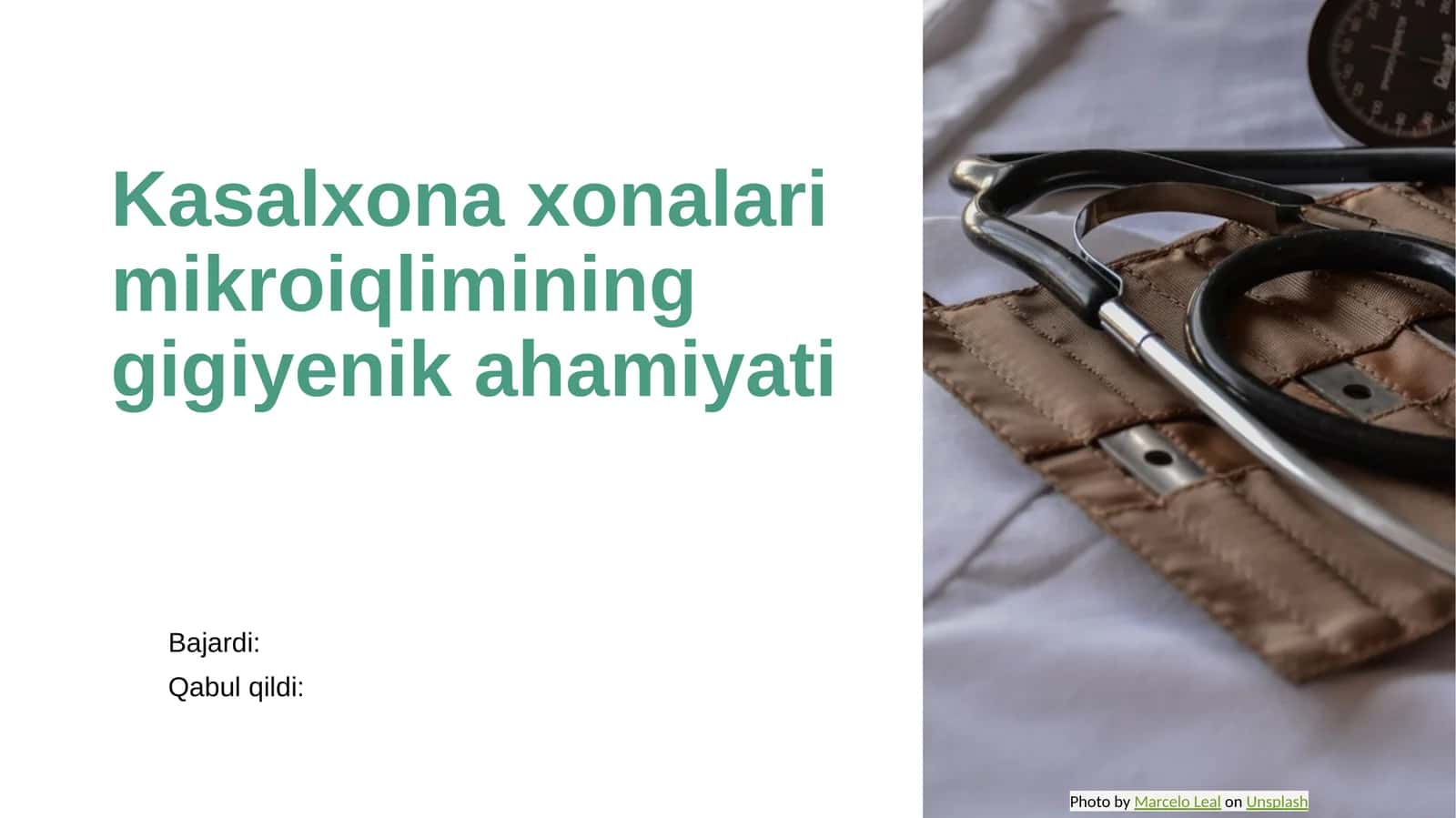 Kasalxona xonalari mikroiqlimining gigiyenik ahamiyati