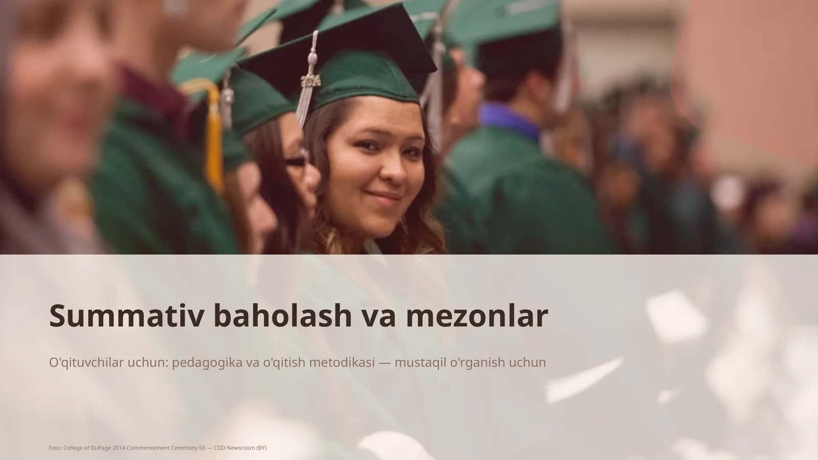 Summativ baholash va mezonlar