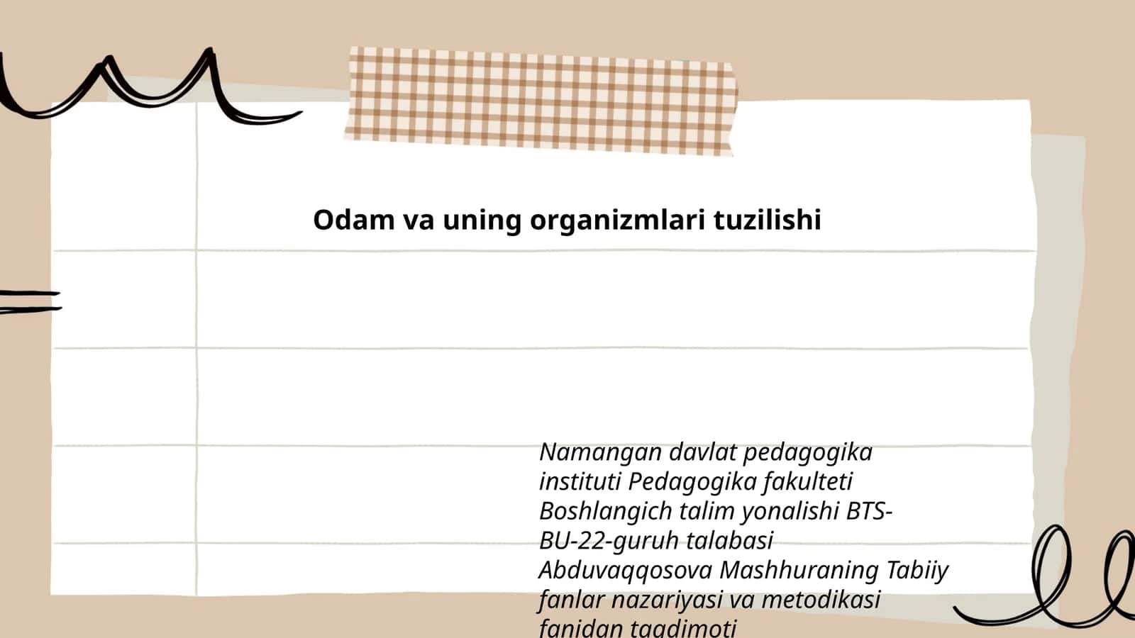 Tabiiy fanlar nazariyasi va metodikasi