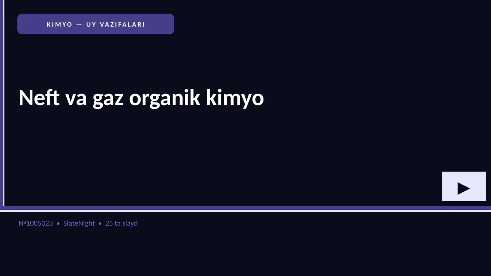 Neft va gaz organik kimyo