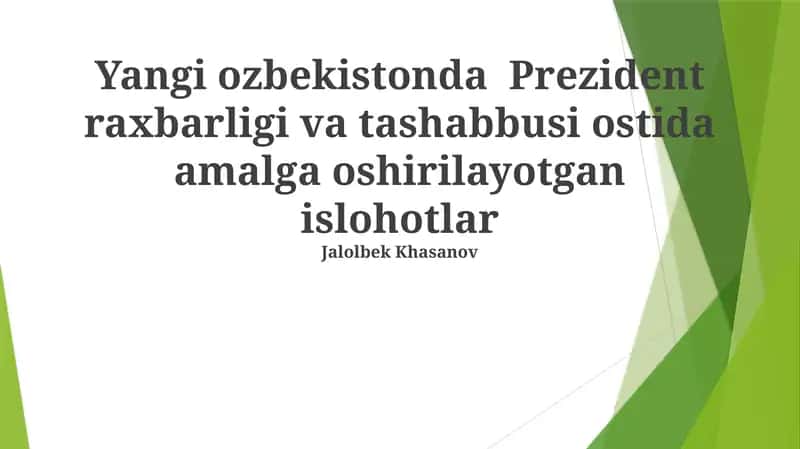 Sud va Huquqiy Islohotlar