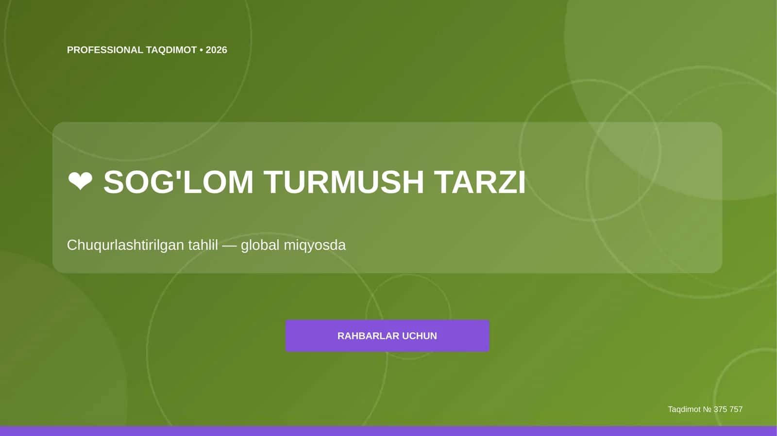 Professional Taqdimot 2026