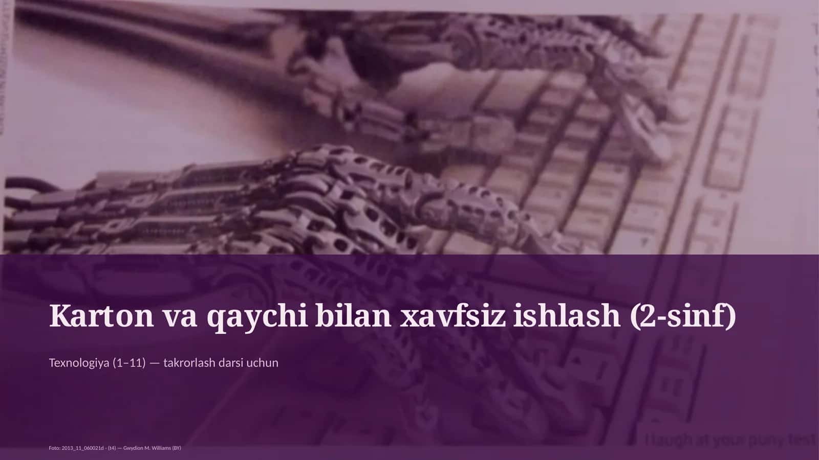 Karton va qaychi bilan xavfsiz ishlash (2-sinf)