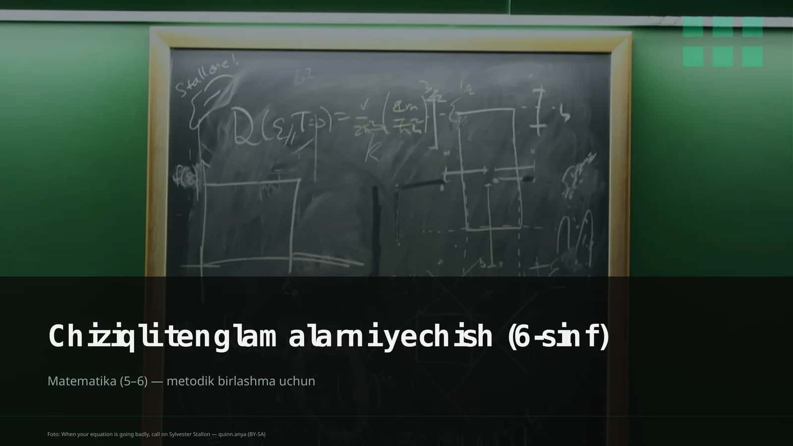 Chiziqli tenglamalarni yechish (6-sinf)