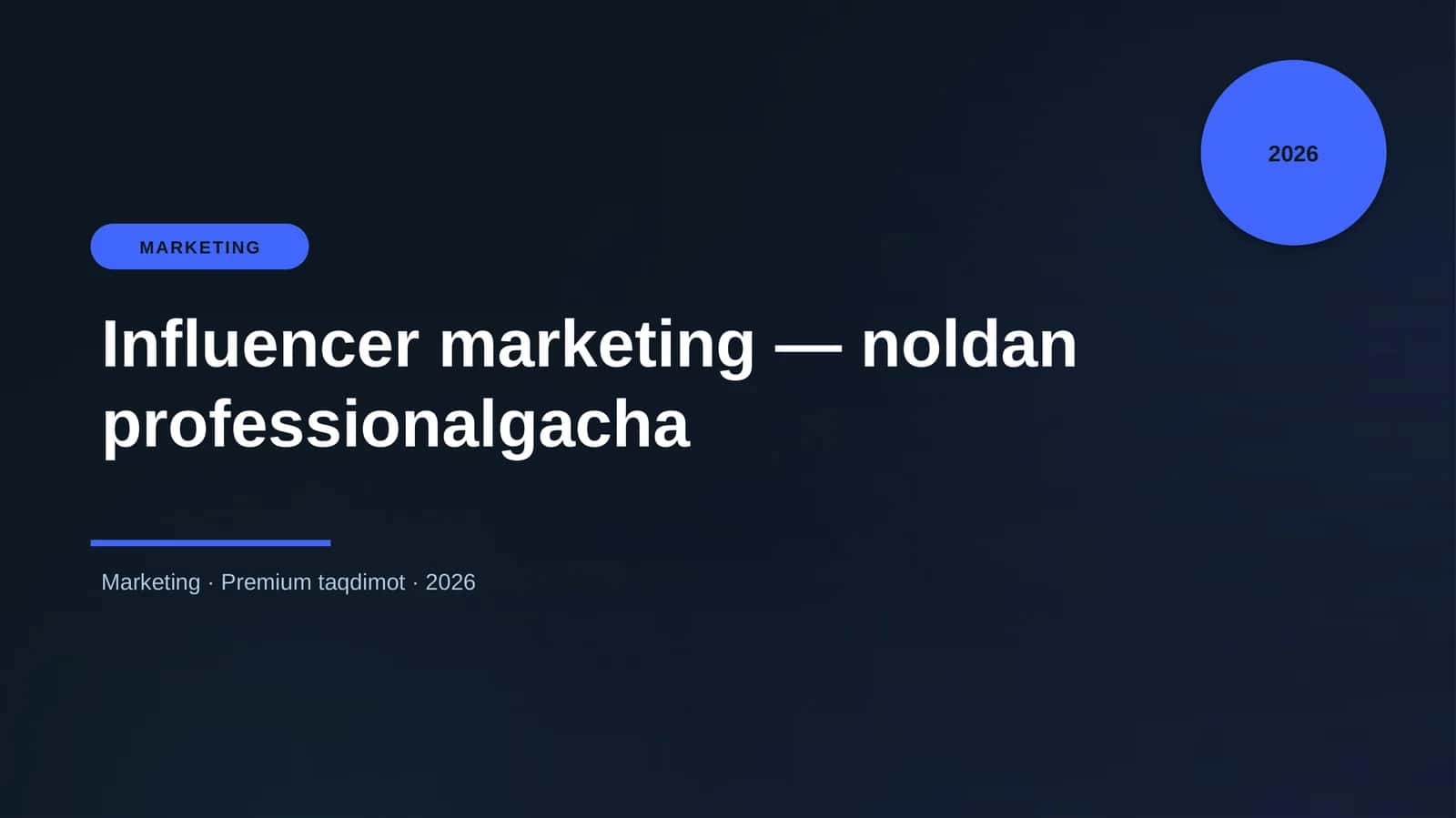 Influencer marketing — noldan professionalgacha