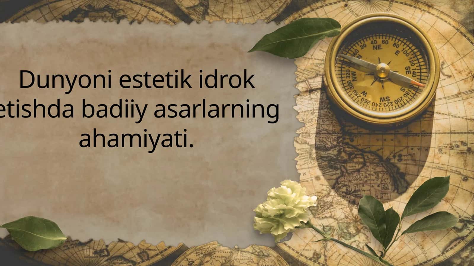 Dunyoni estetik idrok etishda badiiy asarlarning ahamiyati