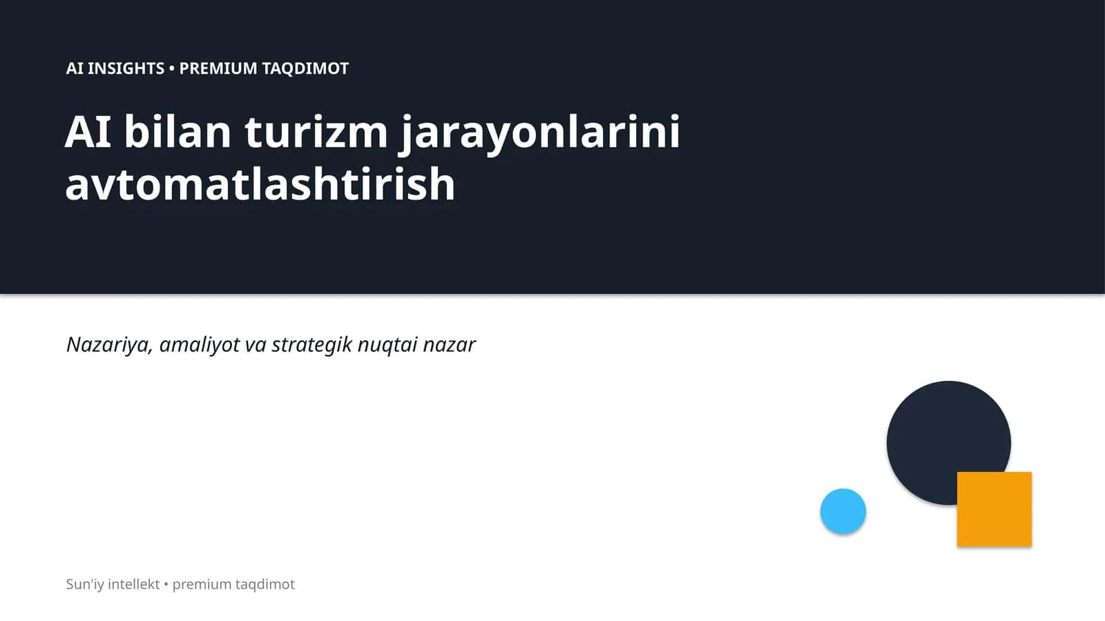 AI bilan turizm jarayonlarini avtomatlashtirish