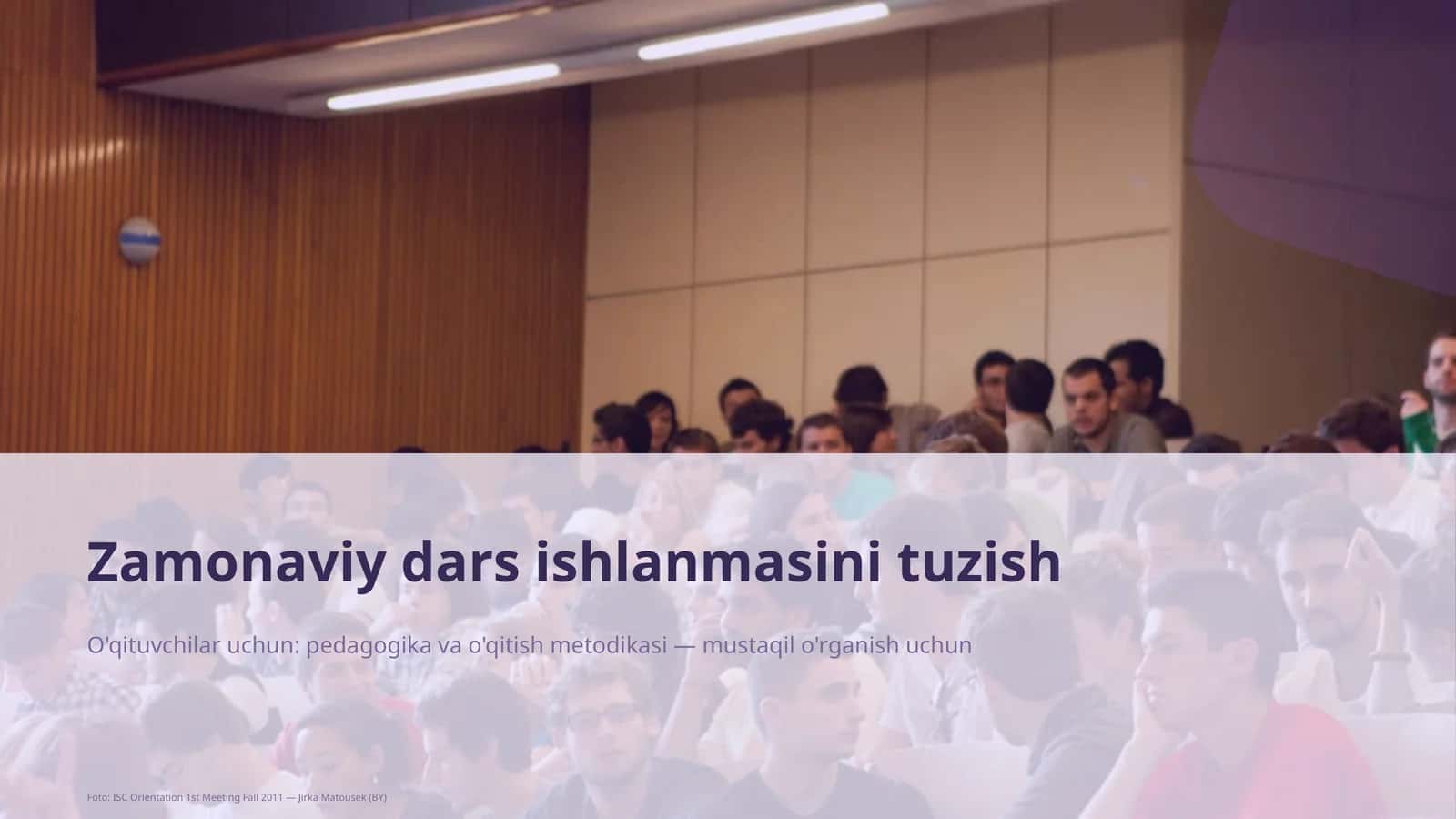 Zamonaviy dars ishlanmasini tuzish