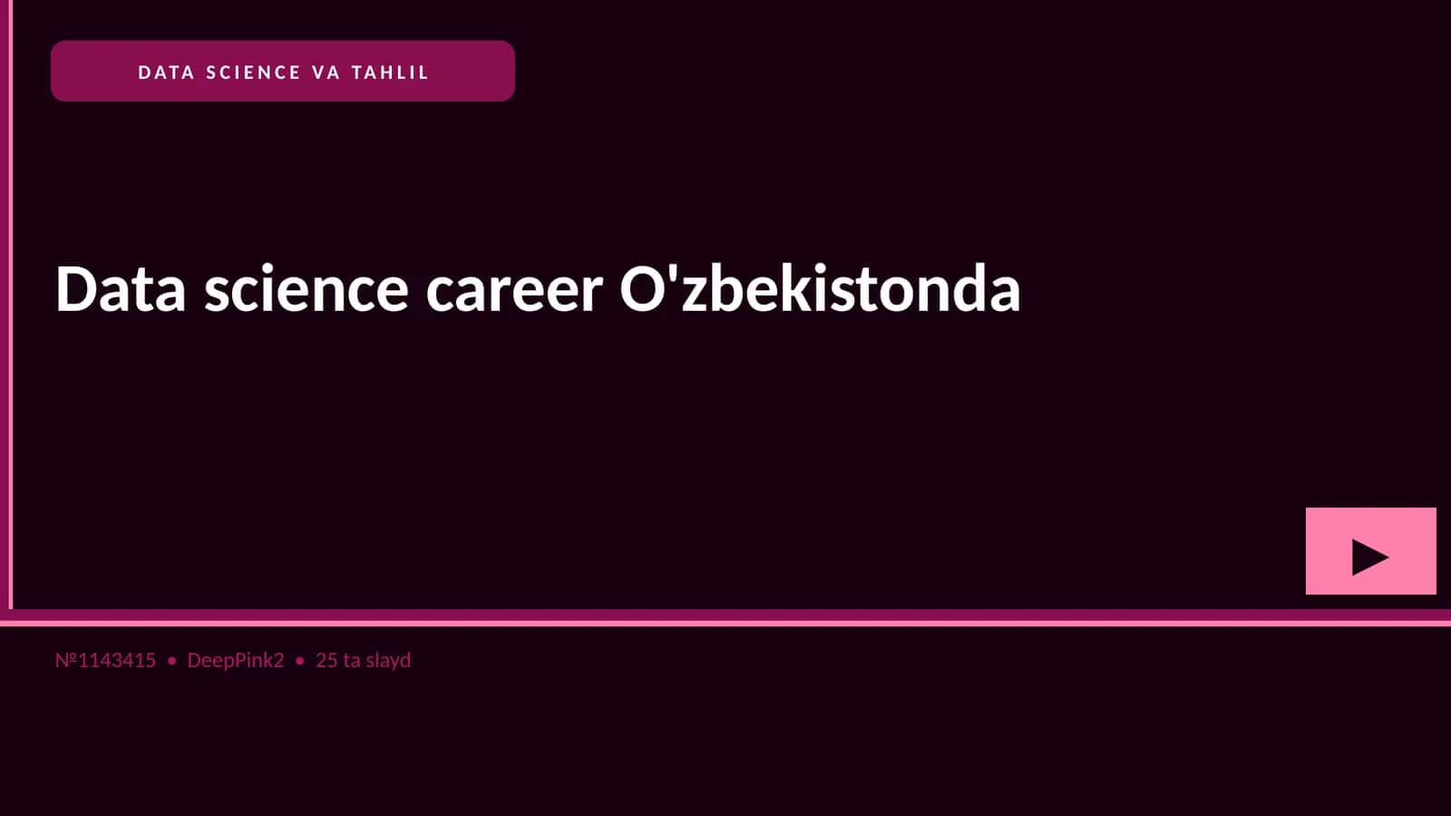 Data Science va Tahlil