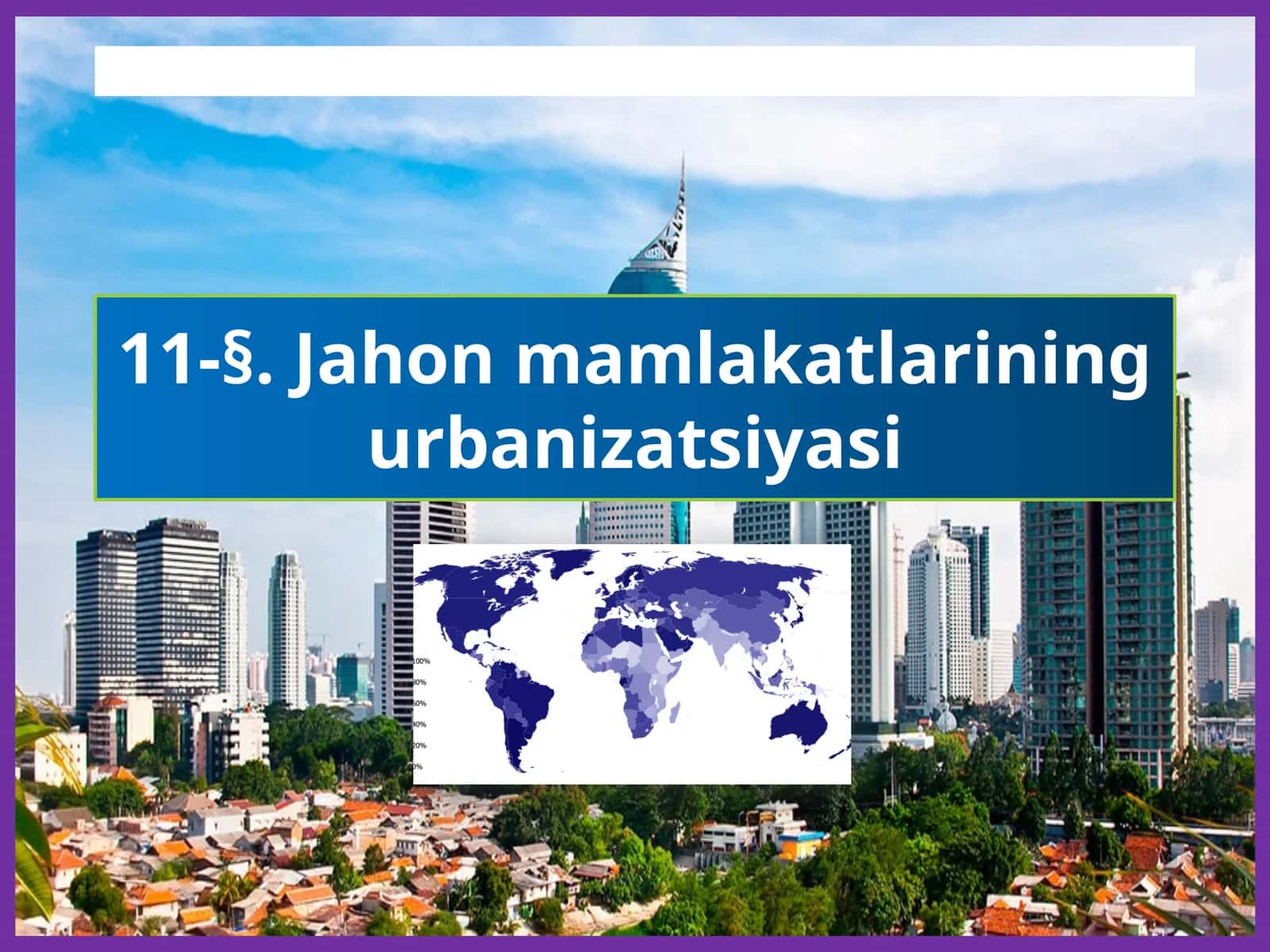 Jahonmamlakatlarining urbanizatsiyasi