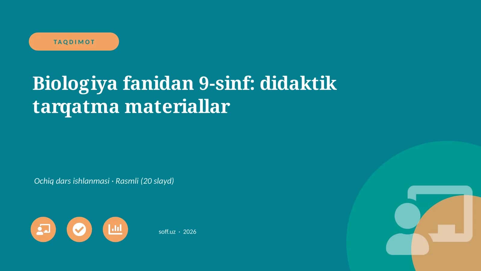 Biologiya fanidan 9-sinf: didaktik tarqatma materiallar