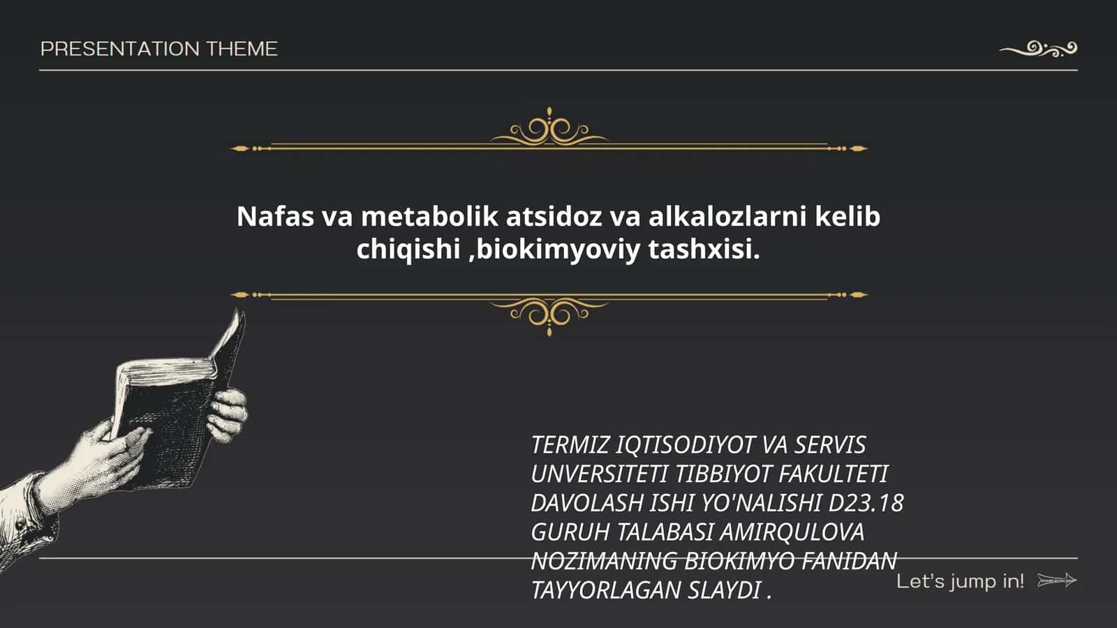BIOKIMYO FANIDAN TAYYORLAGAN SLAYD
