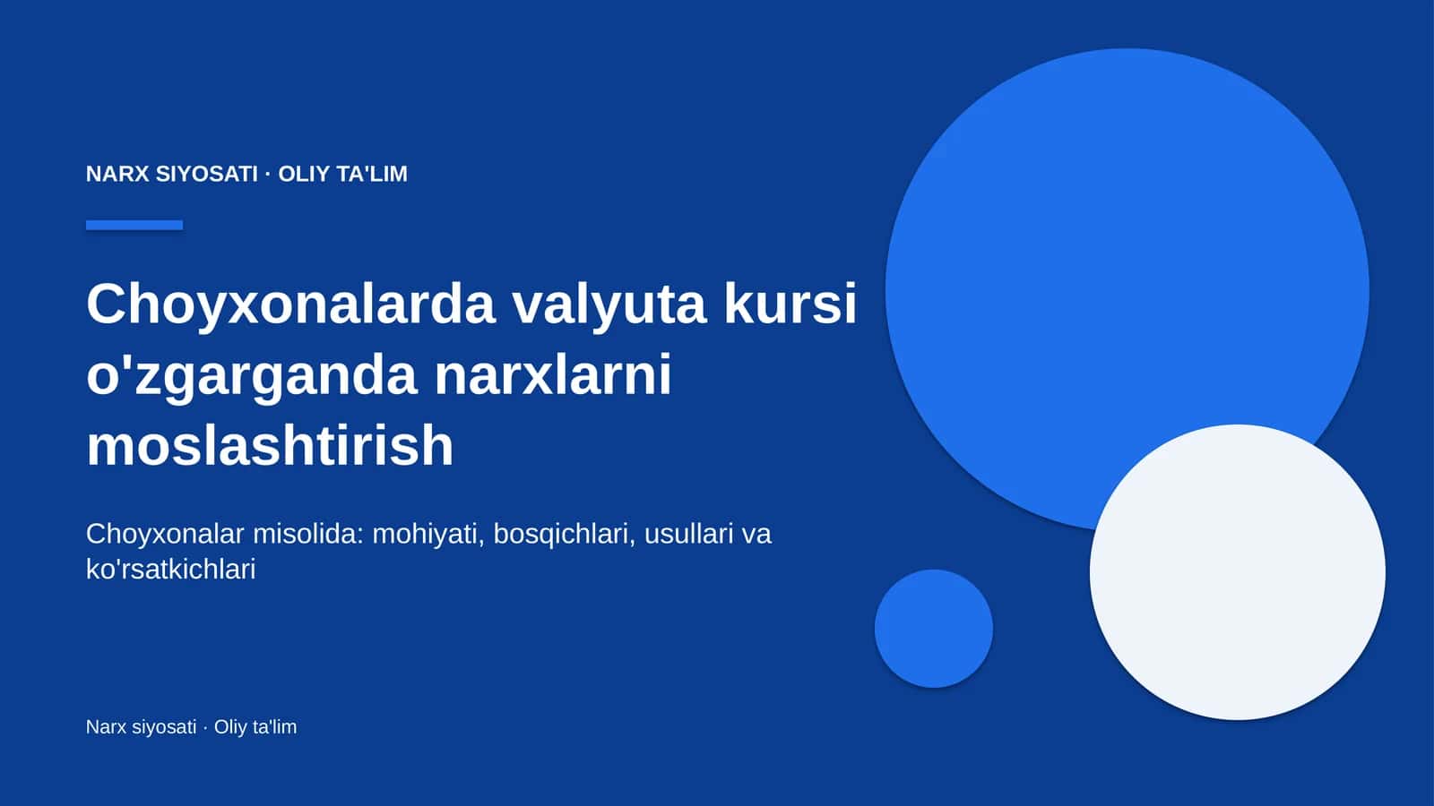 Valyuta kursi o'zgarganda narxlarni moslashtirish: mohiyati