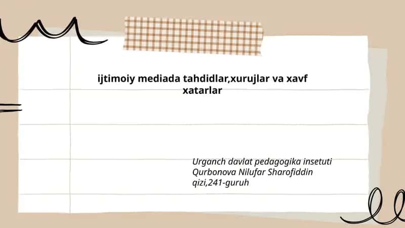 Ijtimoiy mediada tahdidlar, xurujlar va xavf xatarlar