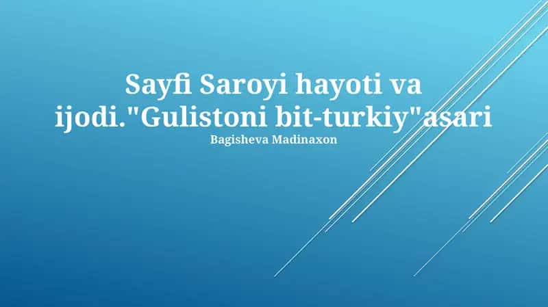 Gulistoni bit-Turkiy