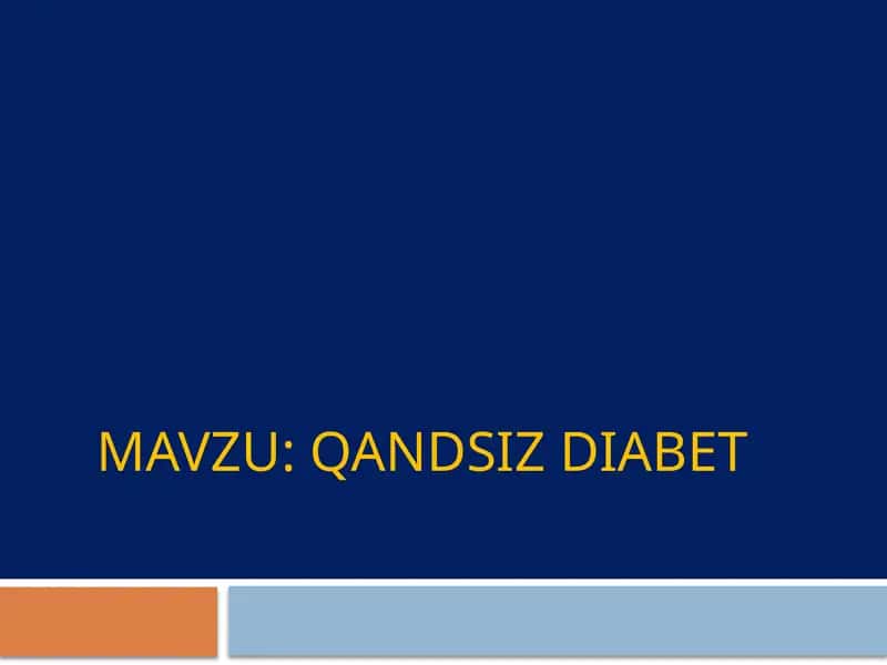 Qandsiz diabet