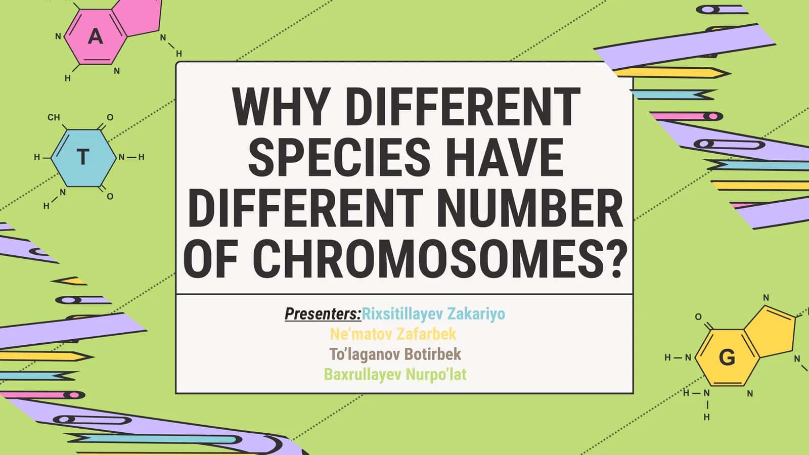 WHY DIFFERENT SPECIES HAVE DIFFERENT NUMBER OF CHROMOSOMES?