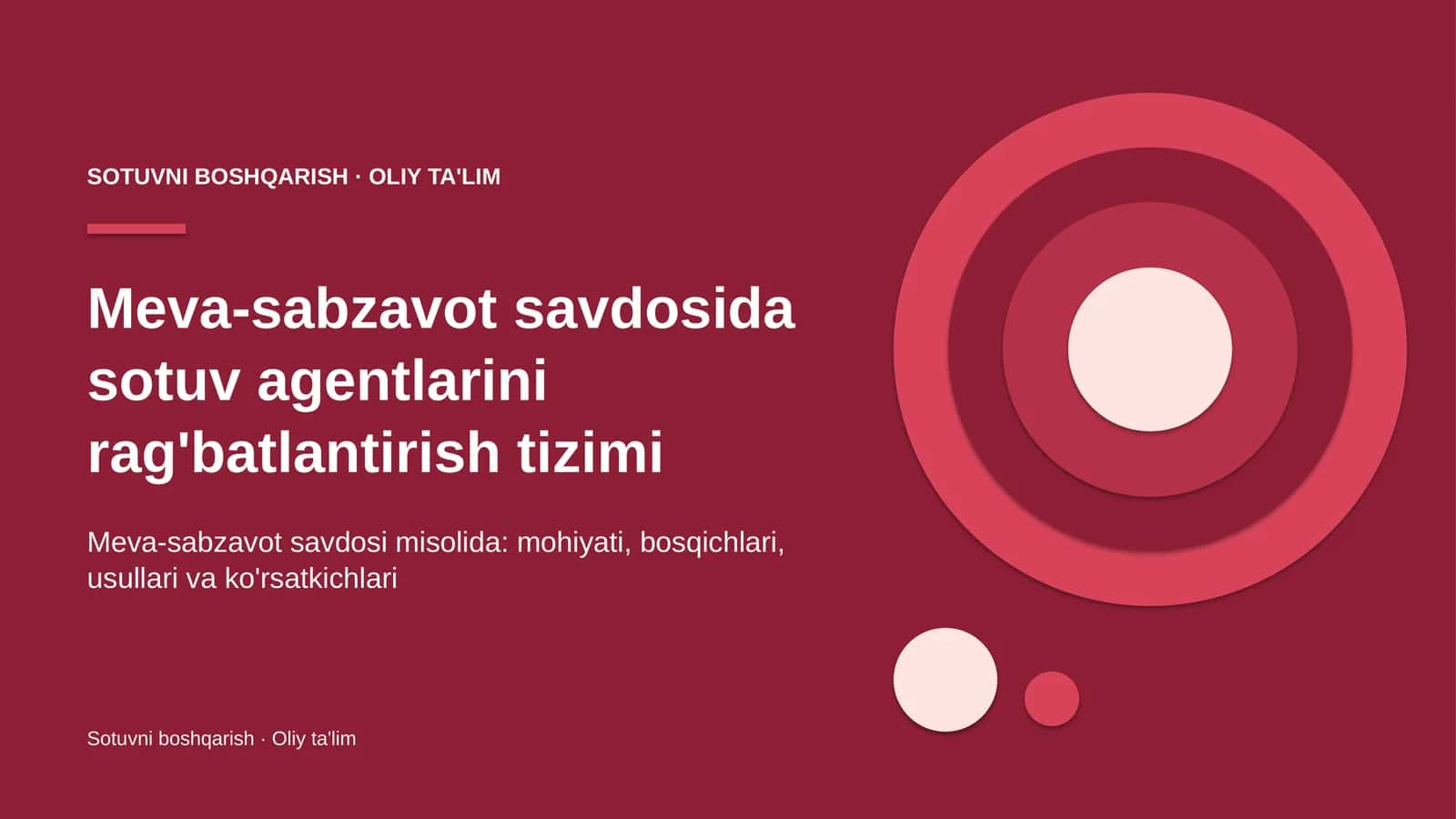 meva sabzavot savdosida sotuv agentlarini rag'batlantirish tizimi 1028