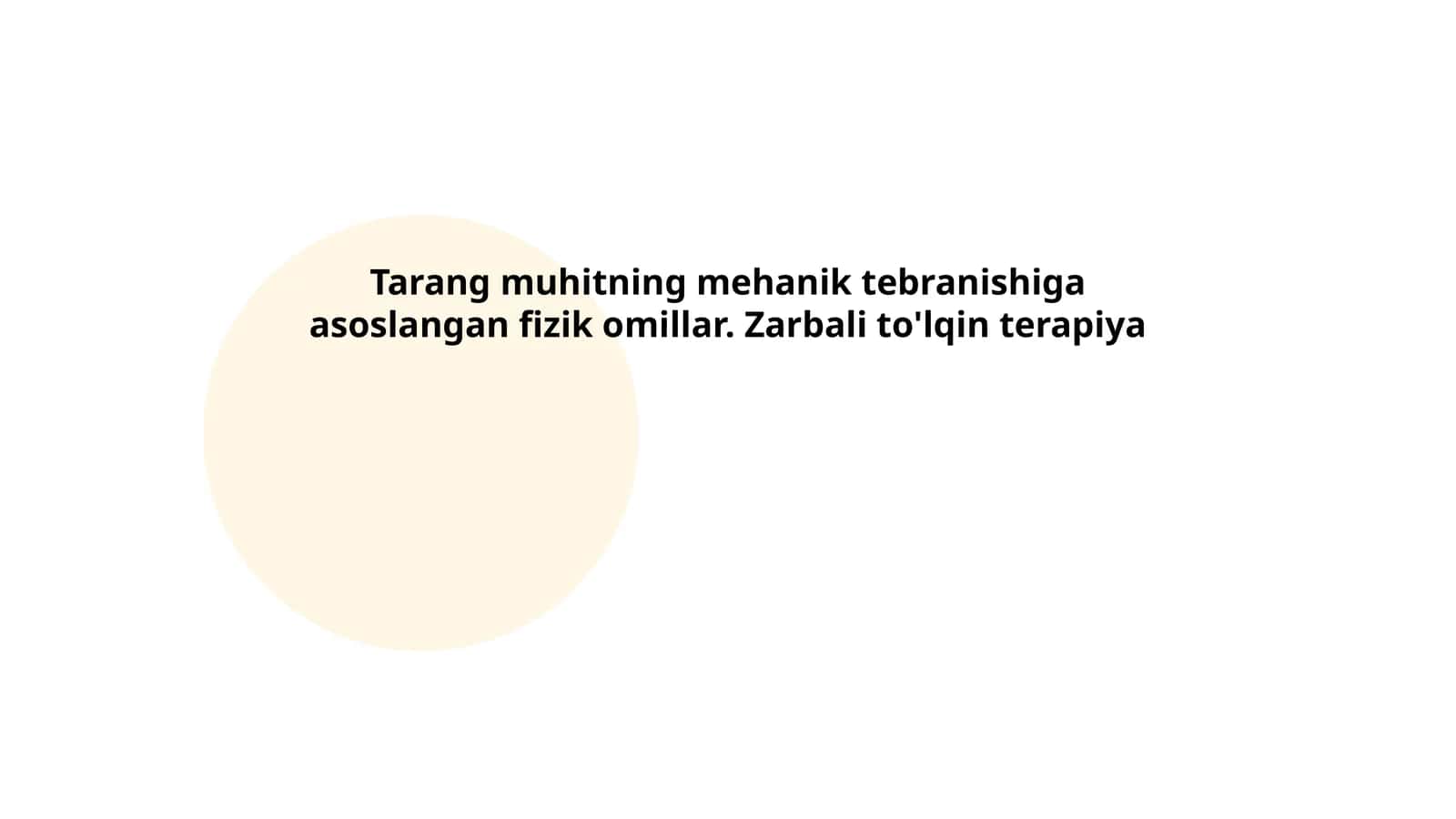 Zarbali to'lqin terapiyasi