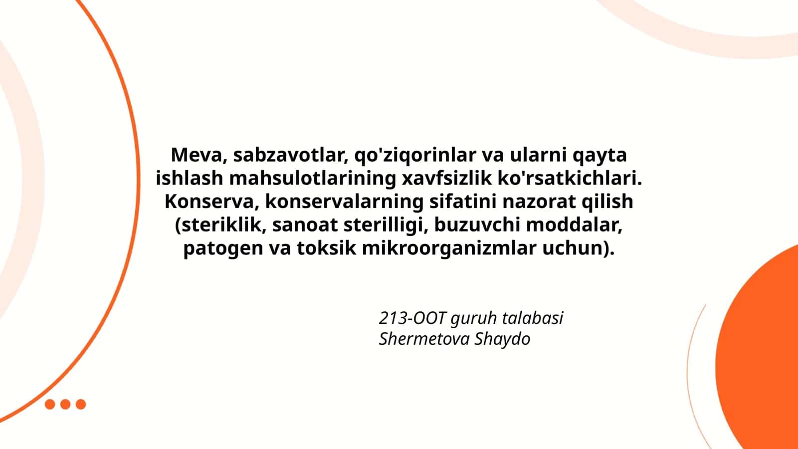 Xavfsizlik ko'rsatkichlari