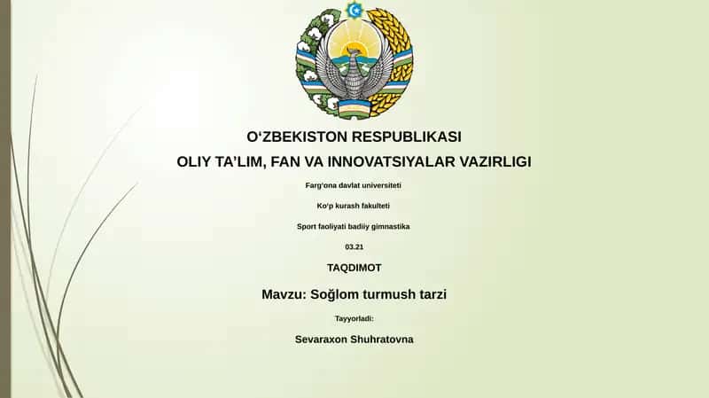 Soğlom turmush tarzi