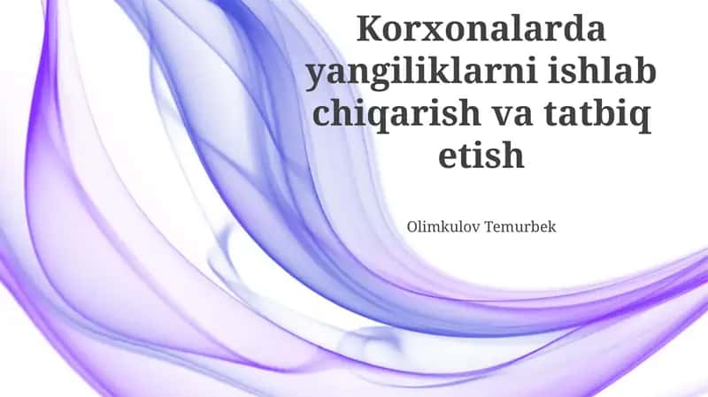 Innovatsiyalarni tahlil qilish