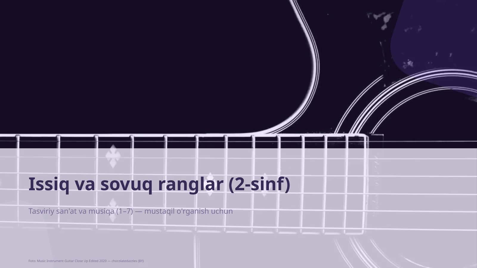 Issiq va sovuq ranglar (2-sinf)