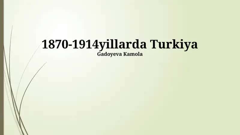 1870-1914yillarda Turkiya