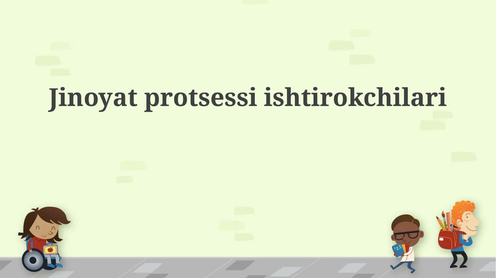 Jinoyat protsessi ishtirokchilari