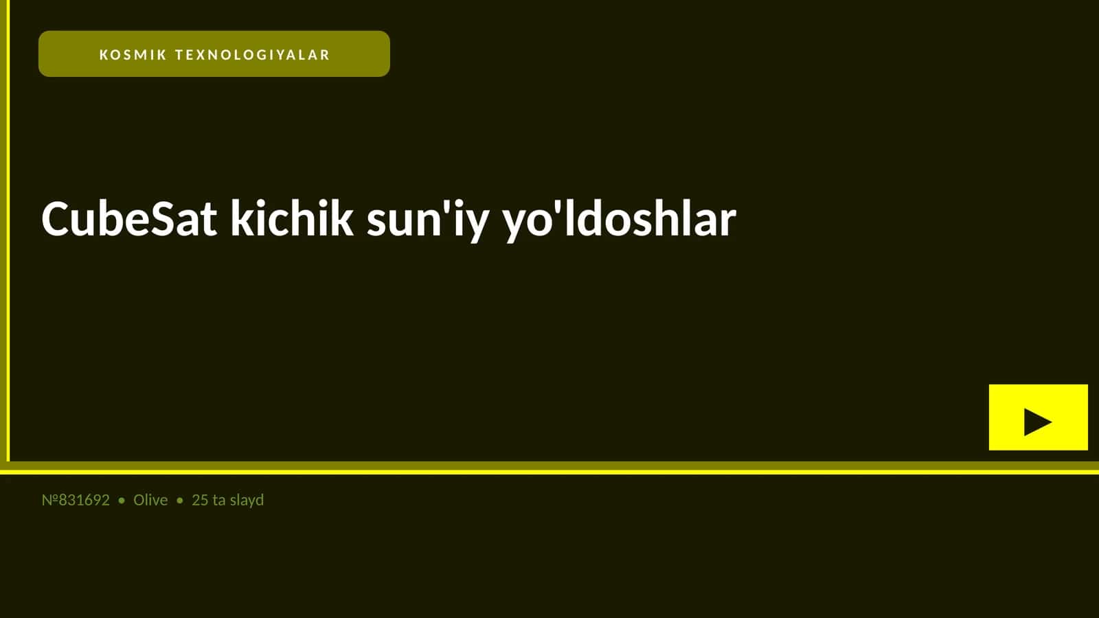 CubeSat kichik sun'iy yo'ldoshlar