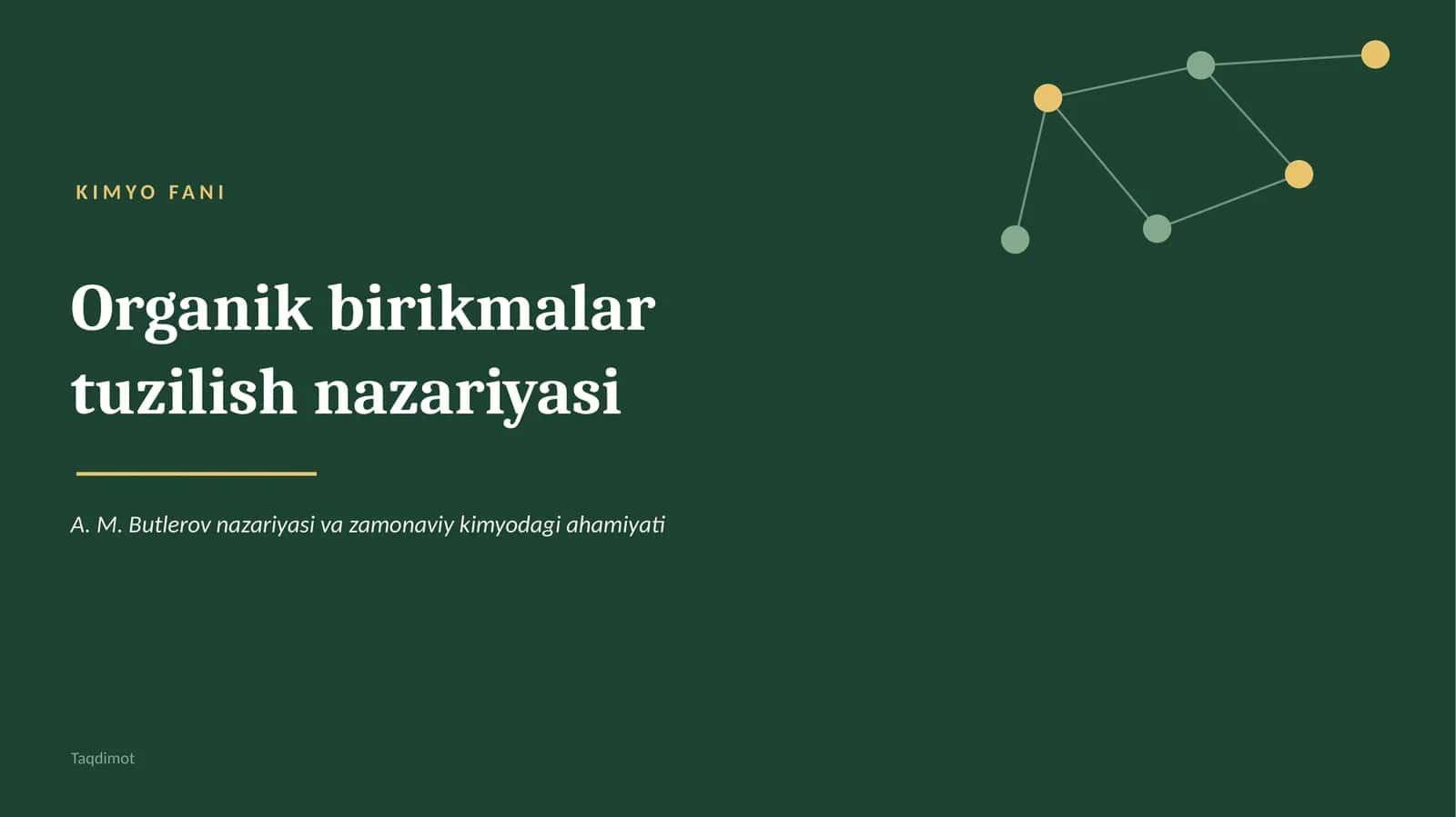 Organik birikmalarni tuzilish nazariyalari