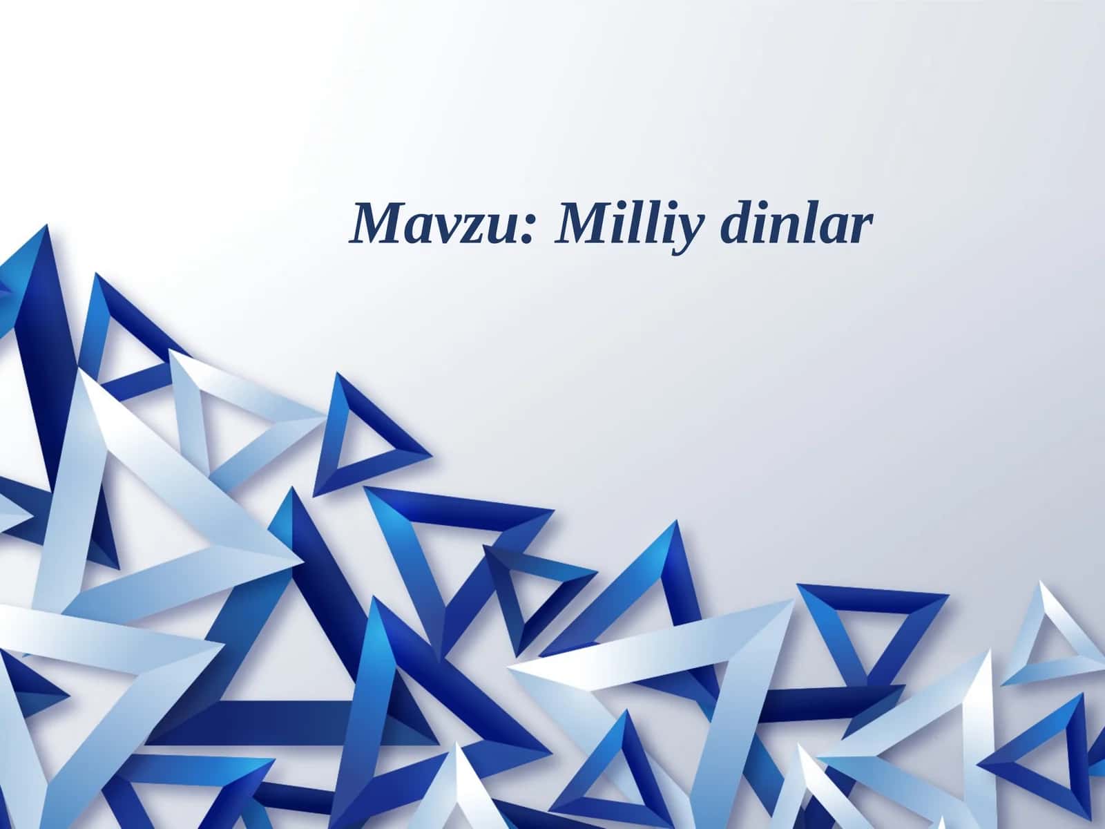 milliy dinlar