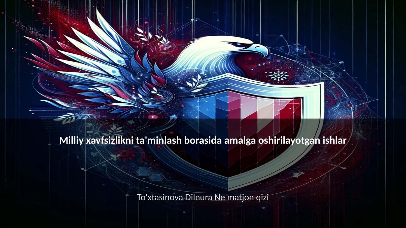Milliy xavfsizlikni ta'minlash borasida amalga oshirilayotgan ishlar