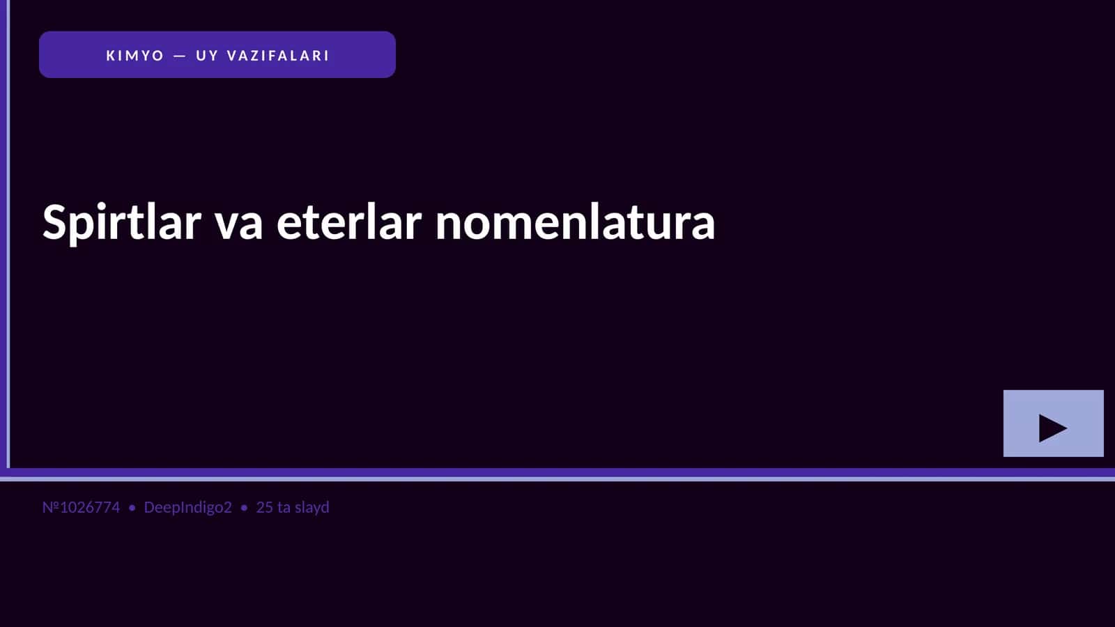 Spirtlar va eterlar nomenlatura