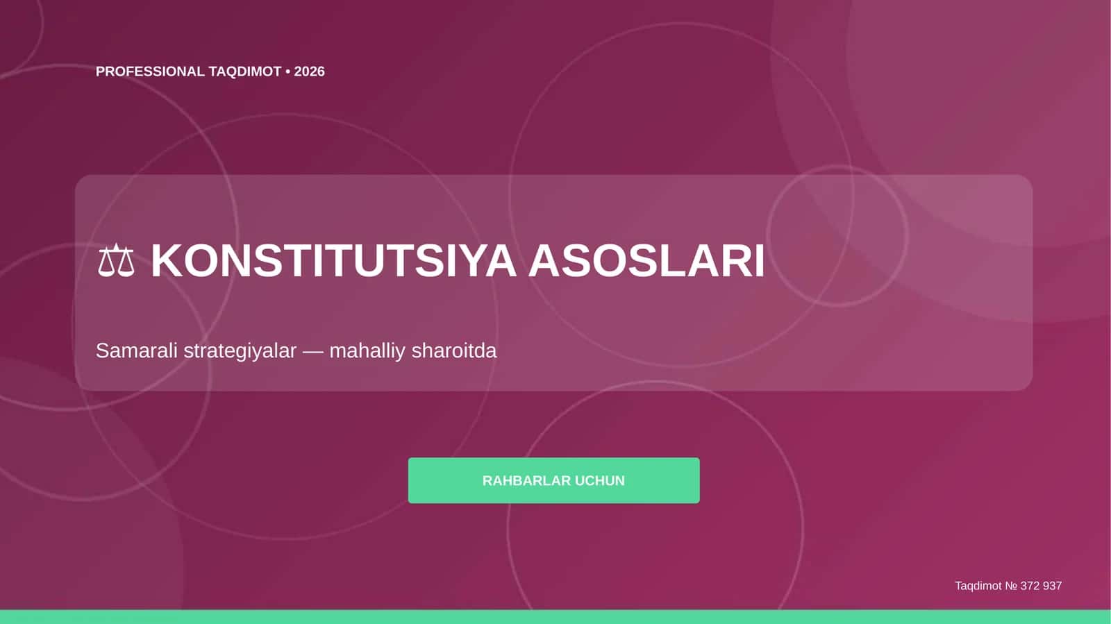 Konstitutsiya asoslari: samarali strategiyalar (mahalliy sharoitda) [rahbarlar uchun]