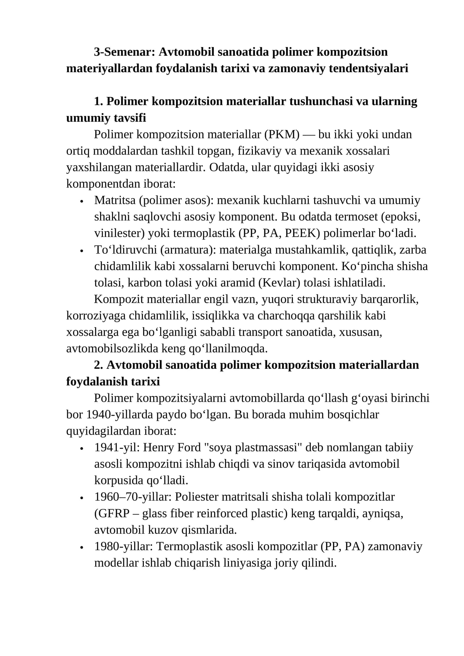 Polimer kompozitsion materiallar