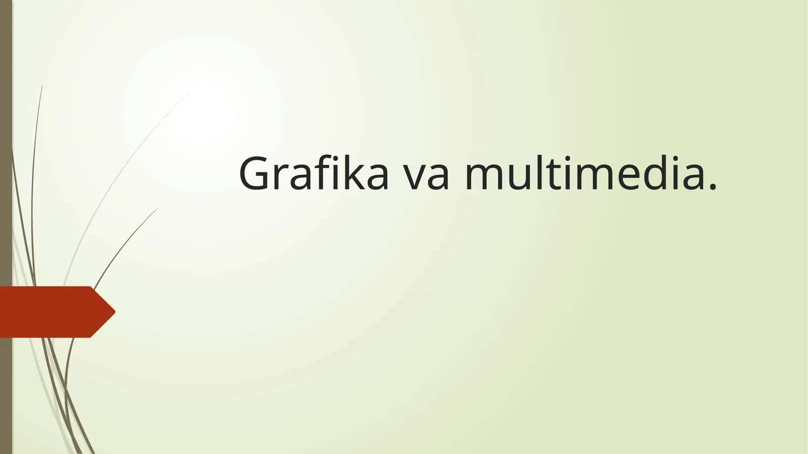Grafika va multimedia